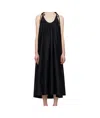 Co Gathered Halter Maxi Dress In Black