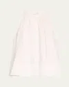 Co Gathered High-low Tunic Shirt In White