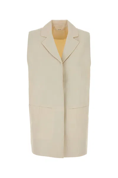 Co Ivory Visse Blend Vest In Gray