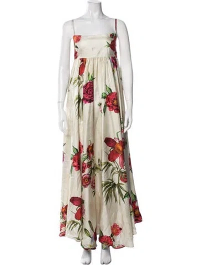 Pre-owned Co. Go Silk Long Dress In Multicolor