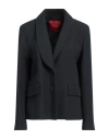 Co. Go Woman Blazer Midnight Blue Size 12 Viscose, Cotton In Blue