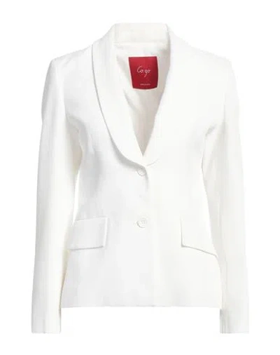 Co. Go Woman Blazer White Size 6 Viscose, Cotton