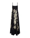 Co. Go Woman Maxi Dress Black Size 4 Viscose, Linen In Black