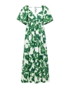 Co. Go Woman Maxi Dress Green Size 6 Cotton In Green