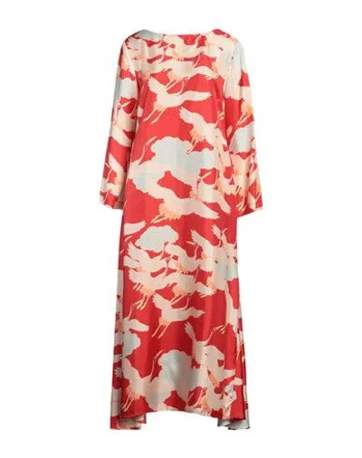 Co. Go Woman Maxi Dress Red Size 8 Silk