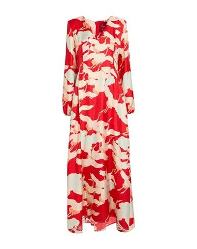 Co. Go Woman Maxi Dress Red Size 6 Silk