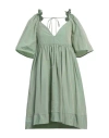 Co. Go Woman Mini Dress Sage Green Size 4 Polyester In Green