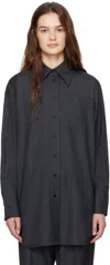 Co Gray Melange Button Down Shirt In 026 Grey Melange