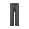 Co Turn-up Cropped Track Pants In Gray