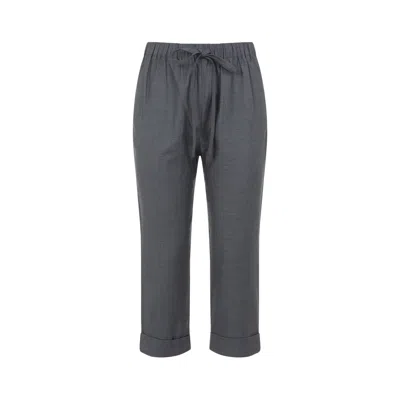 CO CO GREY TURN-UP CUFF WOOL JOGGER