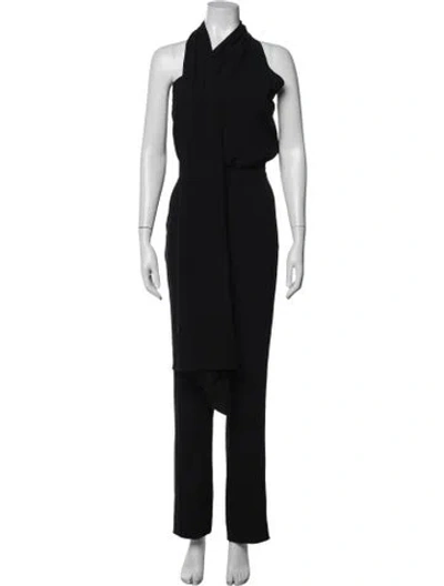 Pre-owned Co Halterneck Jumpsuit In Black