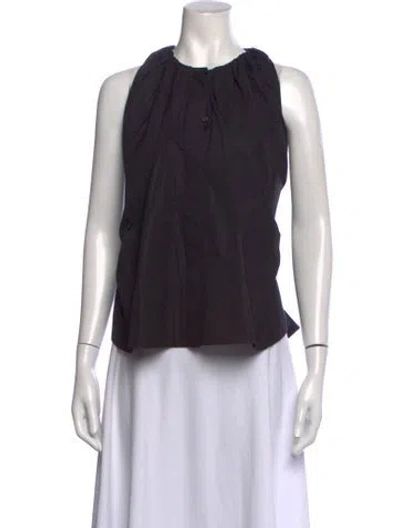 Pre-owned Co Halterneck Sleeveless Top In Black