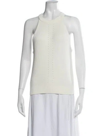 Pre-owned Co Halterneck Sleeveless Top In Neutrals