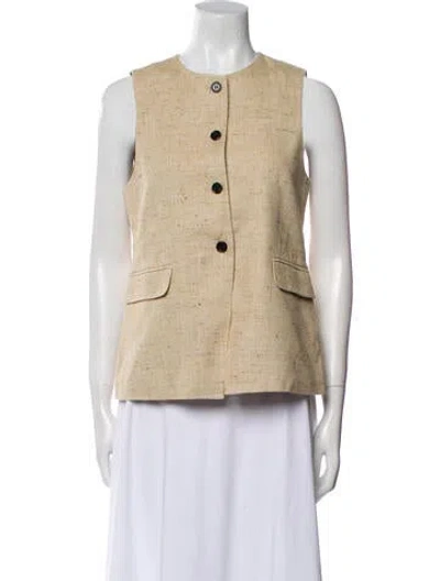 Pre-owned Co Hemp Vest In Neutral