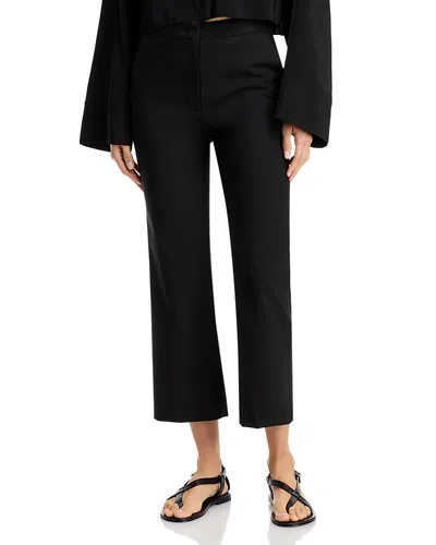 Co High Rise Cropped Cigarette Pants In Black