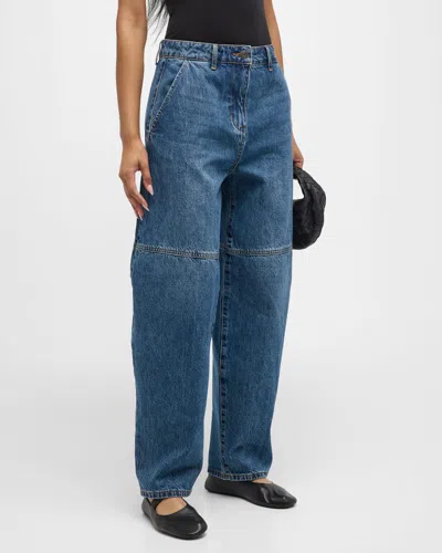 Co Paneled High-rise Wide-leg Jeans In Indigo