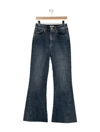 Pre-owned Co High-rise Flared Jeans In Blue
