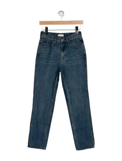 Pre-owned Co High-rise Straight Leg Jeans In Blue