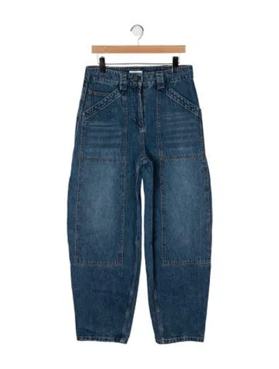 Pre-owned Co High-rise Straight Leg Jeans In Blue