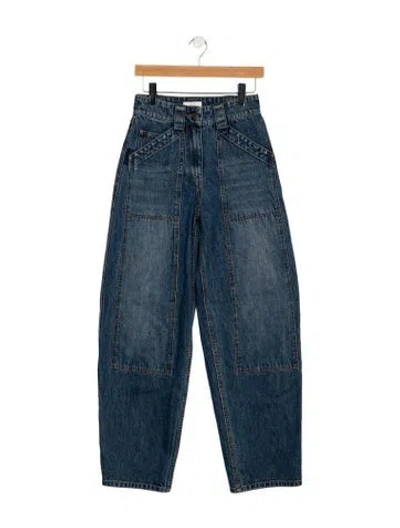 Pre-owned Co High-rise Straight Leg Jeans In Blue