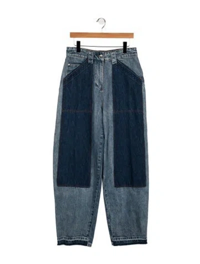 Pre-owned Co High-rise Straight Leg Jeans In Blue