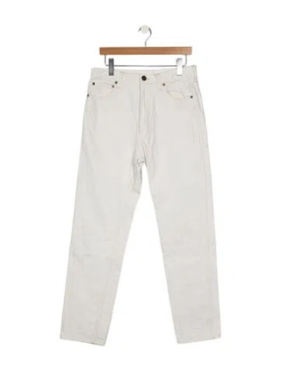 Pre-owned Co High-rise Straight Leg Jeans In White