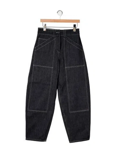 Pre-owned Co High-rise Wide Leg Jeans In Black