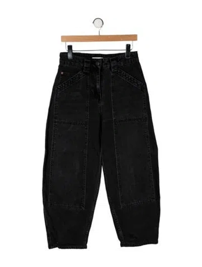 Pre-owned Co High-rise Wide Leg Jeans In Black