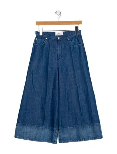 Pre-owned Co High-rise Wide Leg Jeans In Blue