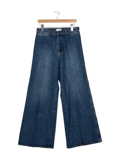 Pre-owned Co High-rise Wide Leg Jeans In Blue