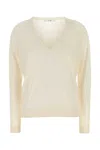 Co V-neck Cashmere Sweater In Neutral