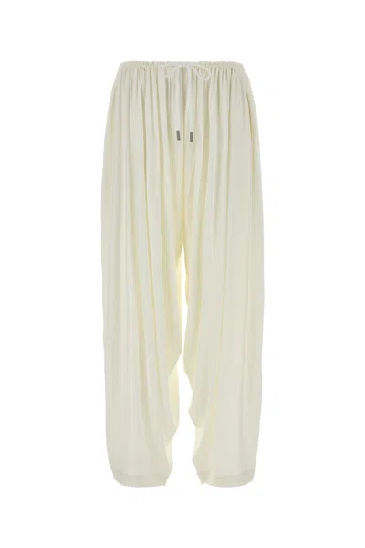 Co Elasticated-waist Gathered Trousers In Neutral