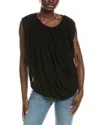 Co Jersey Draped Top In Black