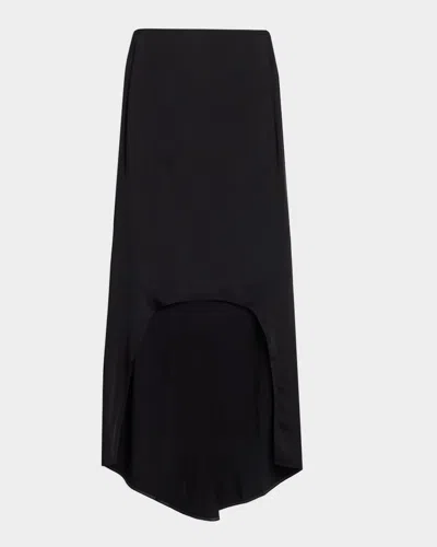 Co Keyhole Cutout Maxi Skirt In Black