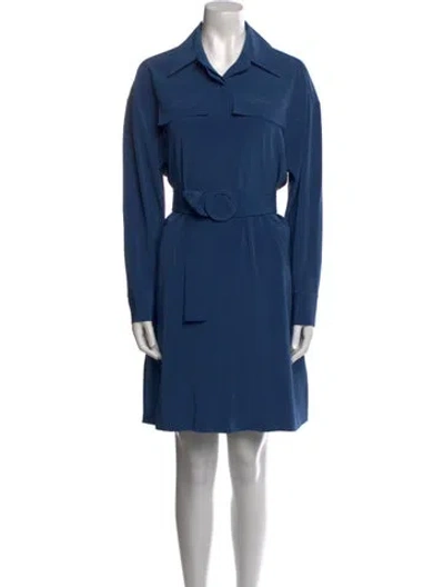 Pre-owned Co Knee-length Dress In Blue