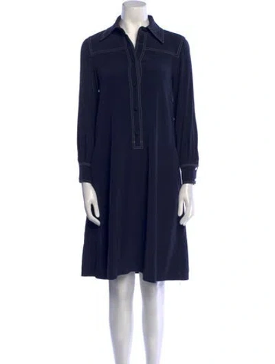 Pre-owned Co Knee-length Dress In Blue