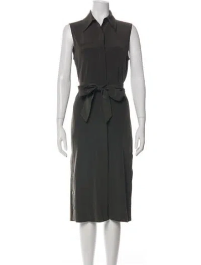 Pre-owned Co Knee-length Dress In Green