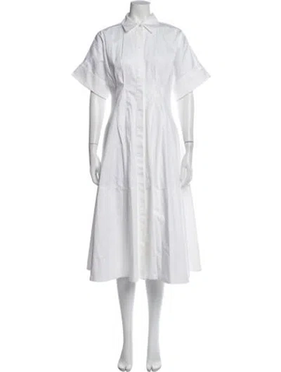 Pre-owned Co Knee-length Dress In White