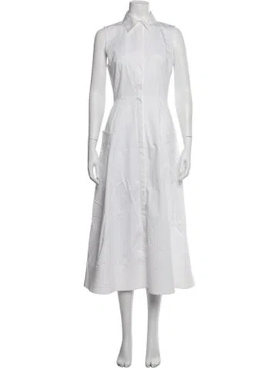 Pre-owned Co Knee-length Dress In White