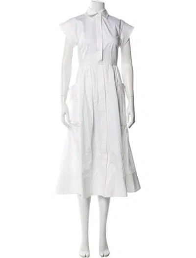 Pre-owned Co Knee-length Dress In White