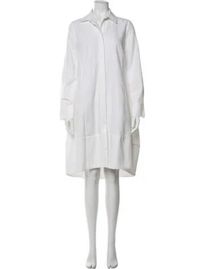Pre-owned Co Knee-length Dress In White