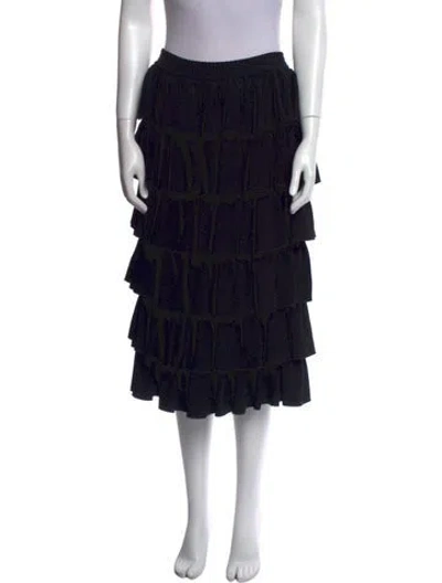 Pre-owned Co Knee-length Skirt In Black