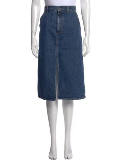 Pre-owned Co Knee-length Skirt In Blue