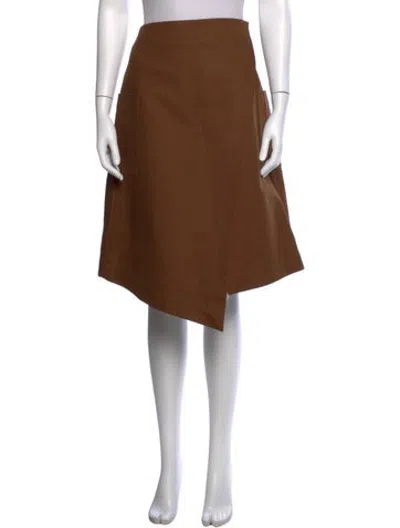 Pre-owned Co Knee-length Skirt In Brown