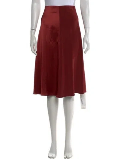 Pre-owned Co Knee-length Skirt In Red