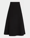 Co Knit A-line Midi Skirt In Black