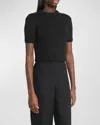 Co Knit Shrunken Tee In Black