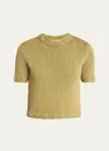 Co Knit Shrunken Tee In Sage