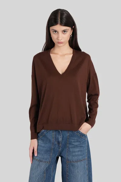CO KNITWEAR IN BROWN CASHMERE