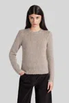 Co Knitwear In Grey Cashmere In Brown